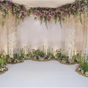 Toile de fond pour photo « FLEURS ET VOILES »