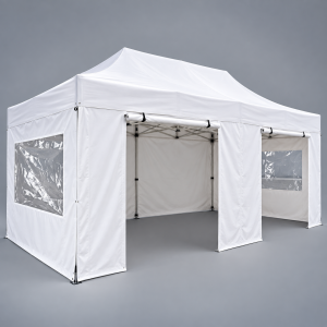 Stand pliant 6x3m 4 parois amovibles et fenêtres